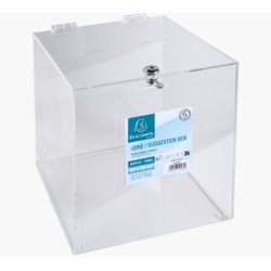 EXACOMPTA Urne, en acrylique, fermable à clé, transparent