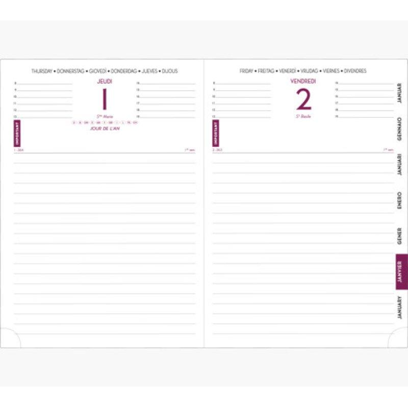 EXACOMPTA Agenda "Journal 17", 2025, Barbara, noir