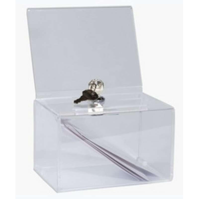 EXACOMPTA Urne, en acrylique, fermable à clé, transparent