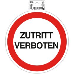 EXACOMPTA Hinweisschild "Zutritt verboten", rot/weiß