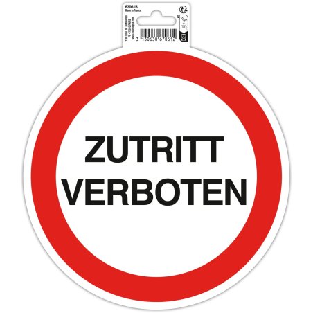 EXACOMPTA Hinweisschild "Zutritt verboten", rot/weiß