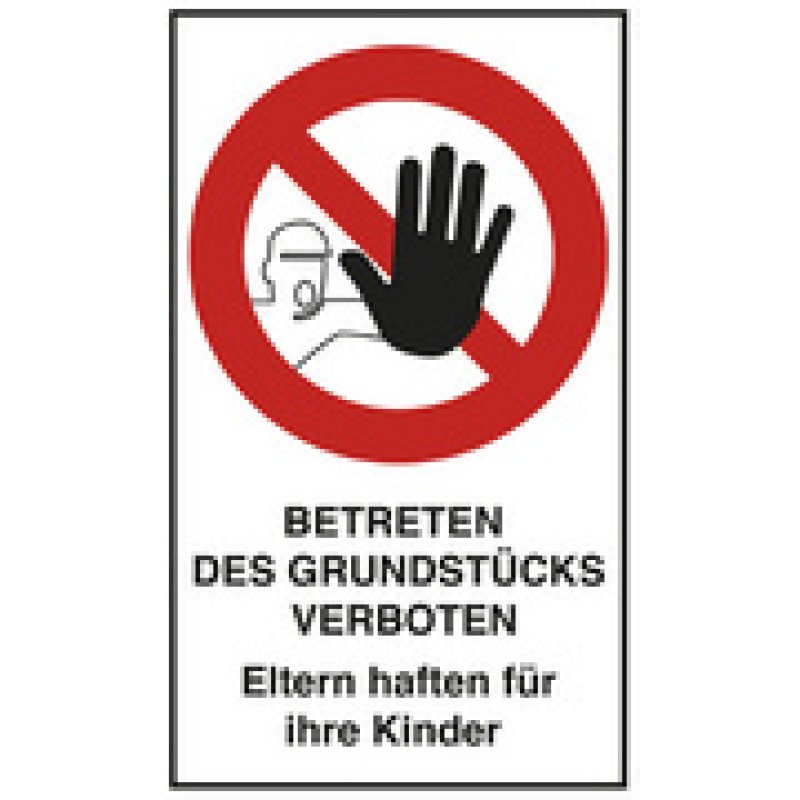 EXACOMPTA Hinweisschild "Betreten verboten", rot/weiß
