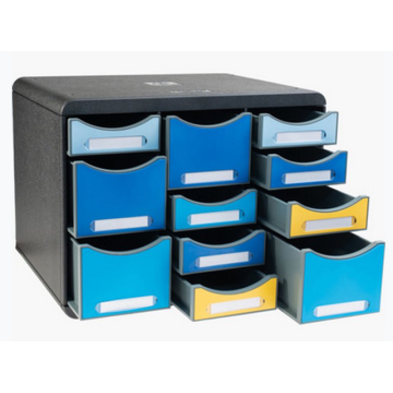 Exacompta Store Box Multi Bee Blue - Assorted Colours - New