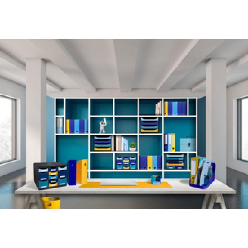 Exacompta Porte-revues Mag-cube Bee Blue - Bleu Marine - Nouveauté