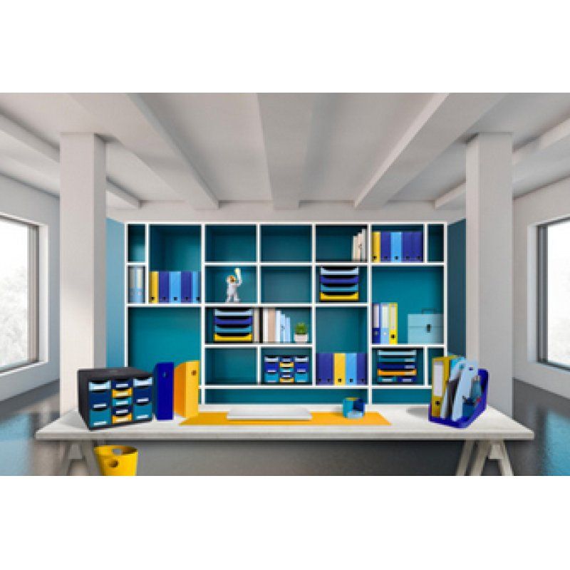 Exacompta Porte-revues Mag-cube Bee Blue - Turquoise - Nouveauté