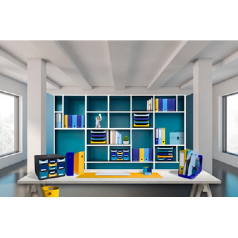 Exacompta Pot À Crayons Modulable The Quarter Bee Blue - Couleurs Assorties - Nouveauté