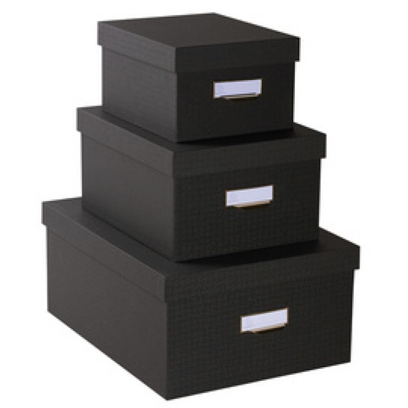 EXACOMPTA Lot de 3 boîtes gigogne Office by Me, beige