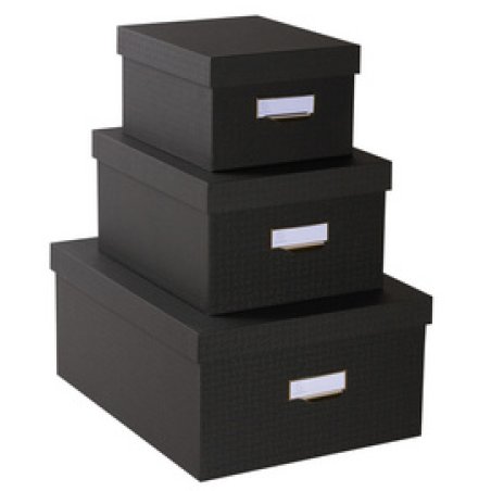 EXACOMPTA Lot de 3 boîtes gigogne Office by Me, beige