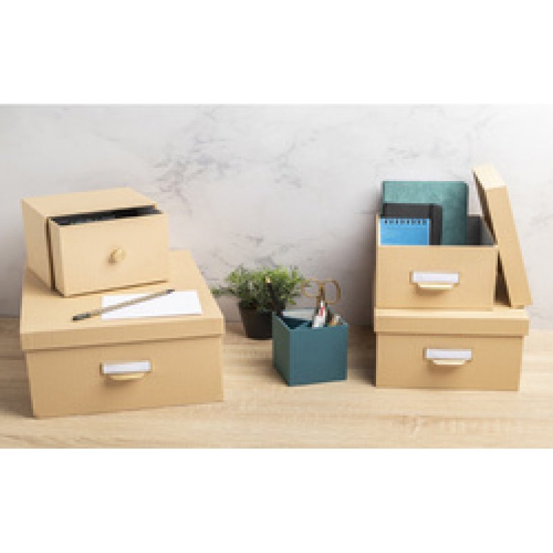 EXACOMPTA Lot de 3 boîtes gigogne Office by Me, beige