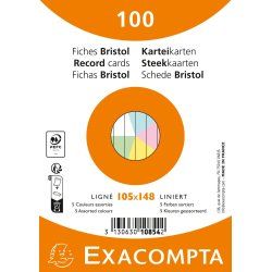 Exacompta 10854E index card Blue, Green, Pink, White, Yellow 100 pc(s)