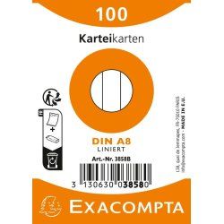 Exacompta 3858B index card Assorted colours 100 pc(s)