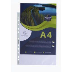 Exacompta OPAK Recycled Punched Pockets 60 micron A4, Pack 100