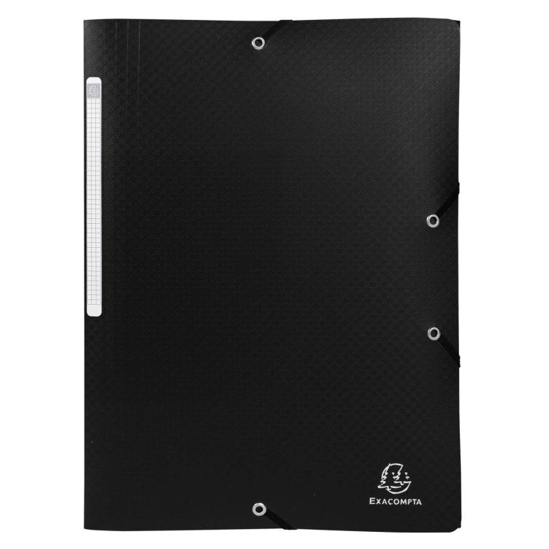 EXACOMPTA Chemise à élastiques Opaque, PP, A4, noir