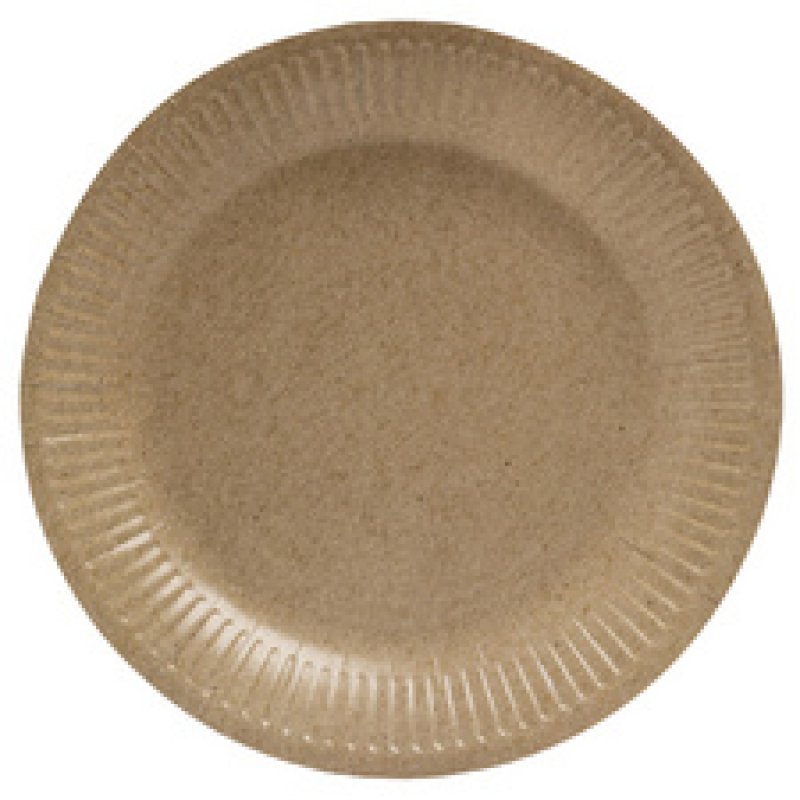 PROnappe Assiette en carton, rond, 230 mm, gris