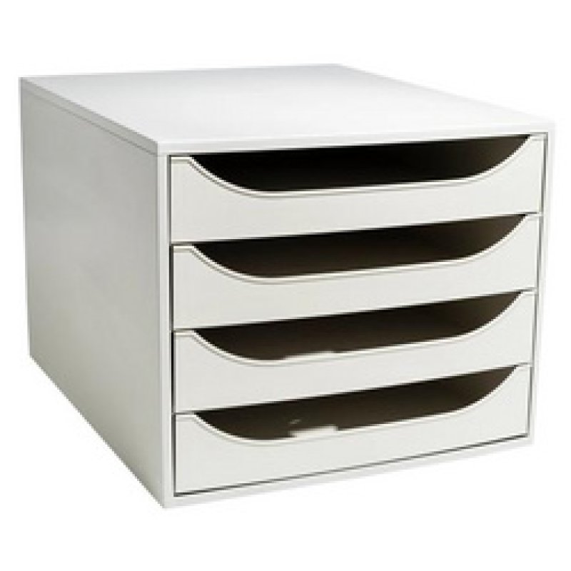 EXACOMPTA Module de classement ECOBOX, 4 tiroirs, bleu nuit