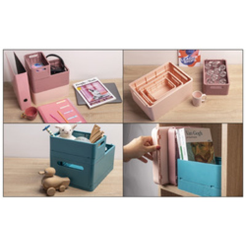 EXACOMPTA Boîte de rangement Smart Case Mini, vieux rose