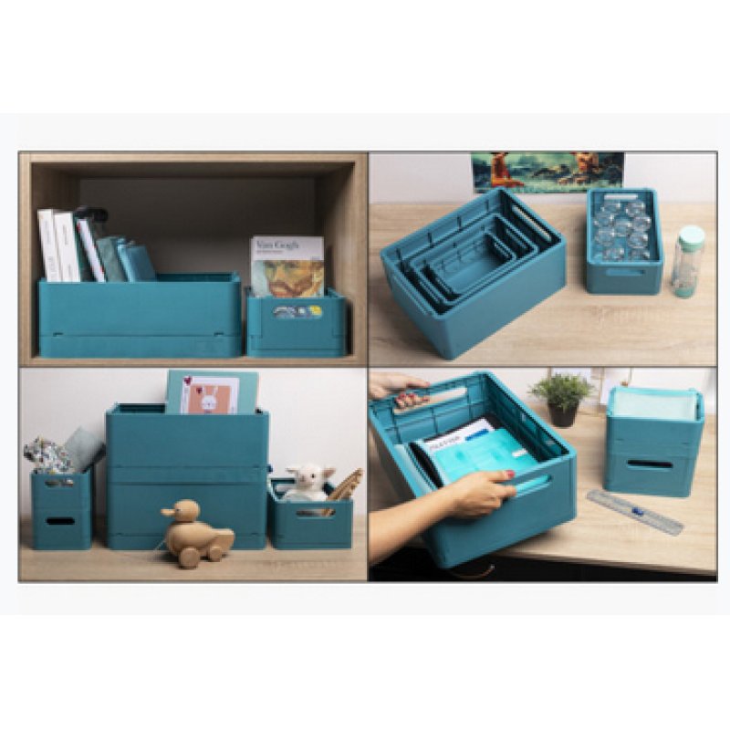 EXACOMPTA Boîte de rangement Smart Case Maxi, bleu pacifique