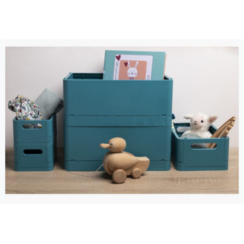 EXACOMPTA Boîte de rangement Smart Case Maxi, bleu pacifique
