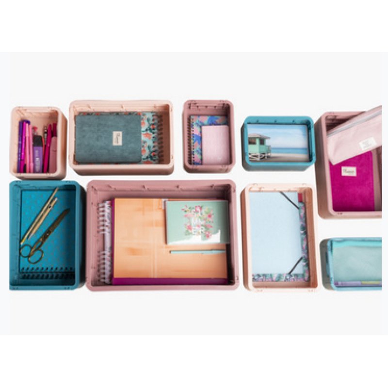 EXACOMPTA Boîte de rangement Smart Case Maxi, bleu pacifique