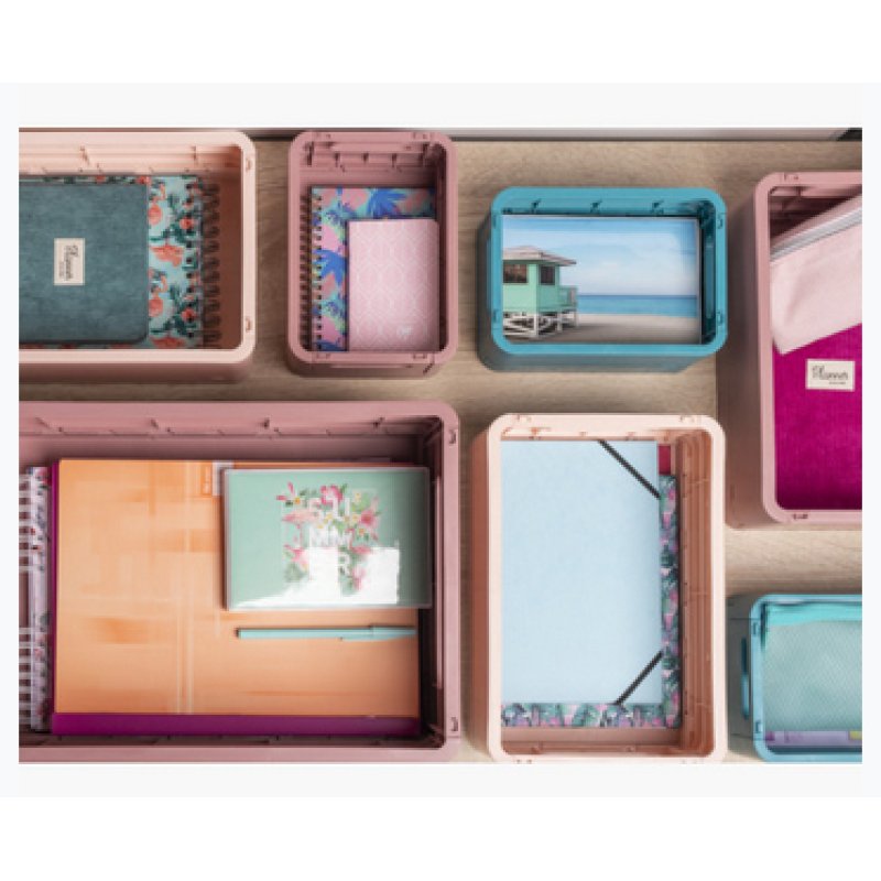 EXACOMPTA Boîte de rangement Smart Case Maxi, bleu pacifique