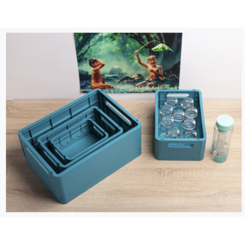 EXACOMPTA Boîte de rangement Smart Case Maxi, bleu pacifique