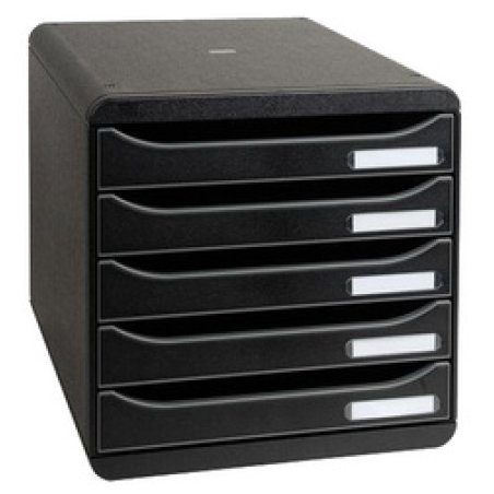 EXACOMPTA Schubladenbox BIG-BOX PLUS, 5 Schübe, grau