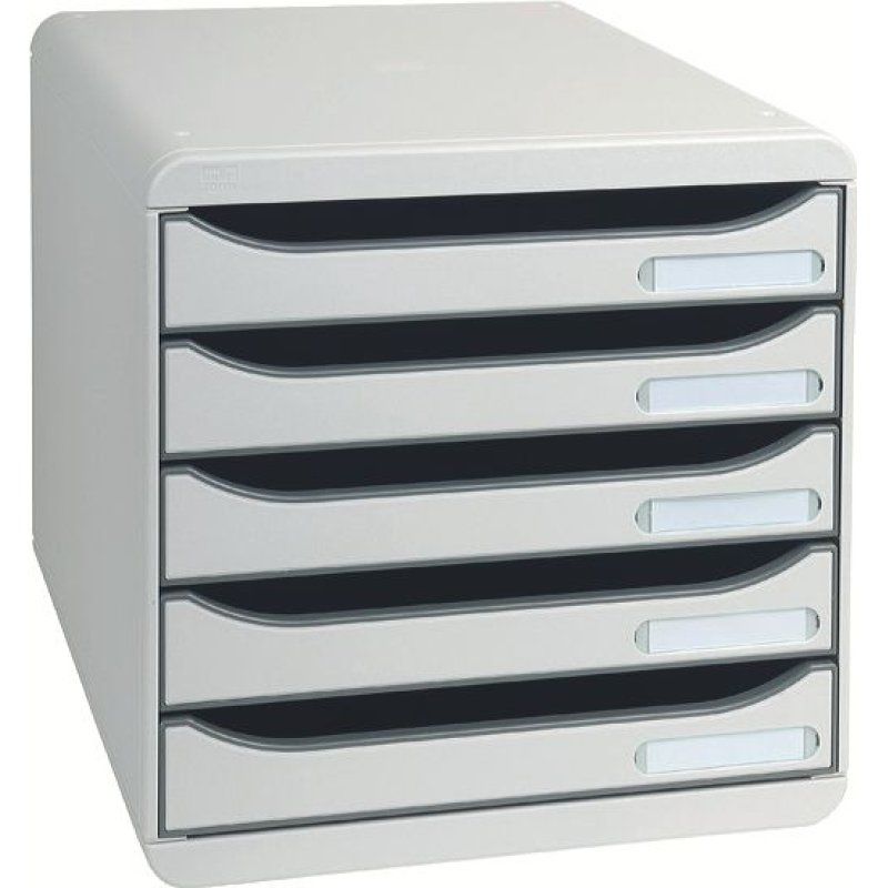 Exacompta 309740D bac de rangement de bureau Polystyrène Gris