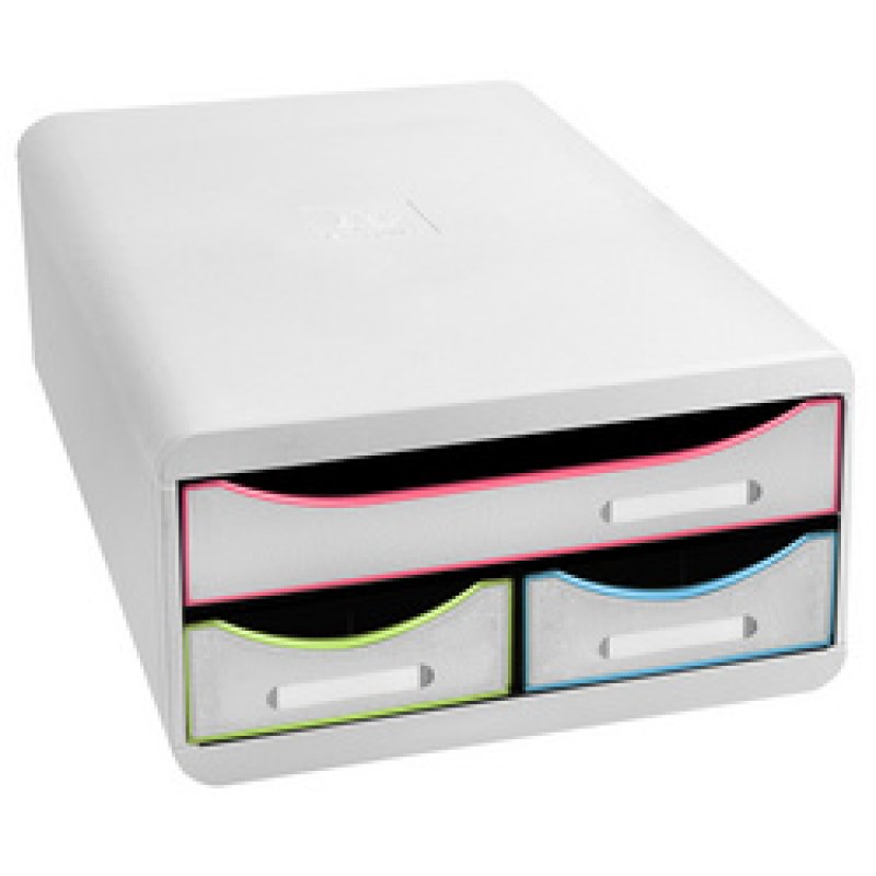EXACOMPTA Module de classement SMALL-BOX 3 tiroirs, arlequin