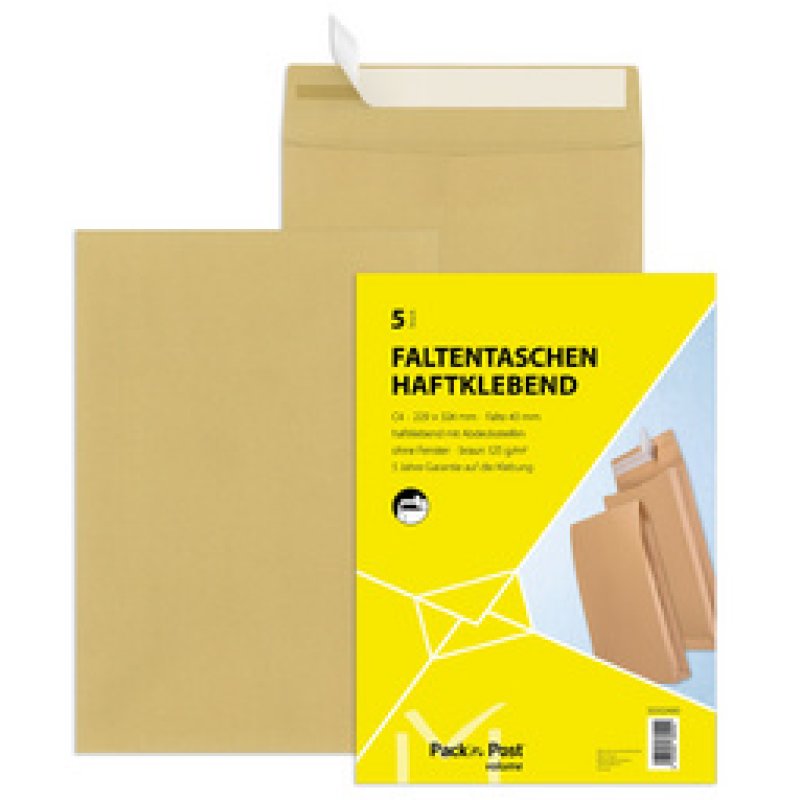 MAILmedia Pochettes à soufflets avec bande auto-adhésive, C4