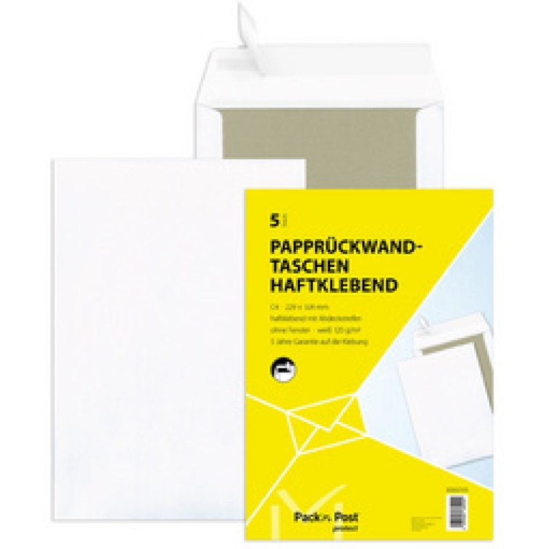 MAILmedia pochette d'expédition avec dos carton, C4, blanc