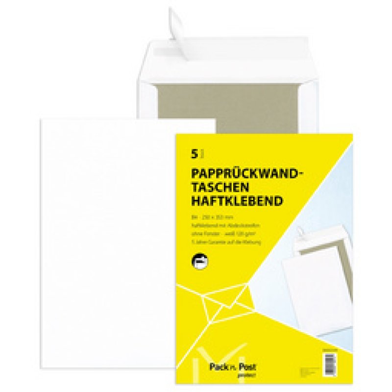 MAILmedia pochette d'expédition avec dos carton, C4, blanc