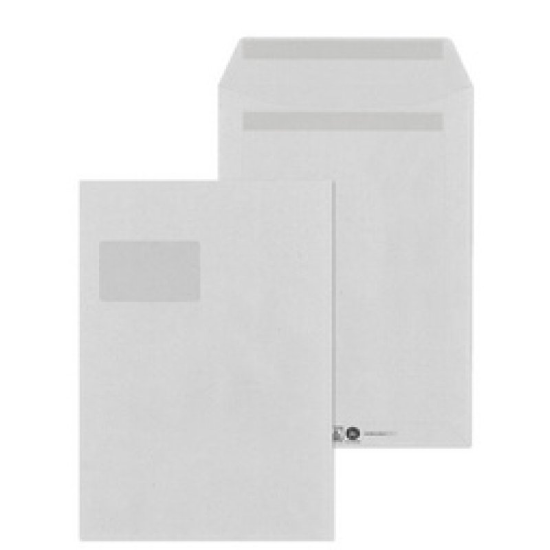 MAILmedia Versandtaschen C4 selbstklebend, mit Fenster links