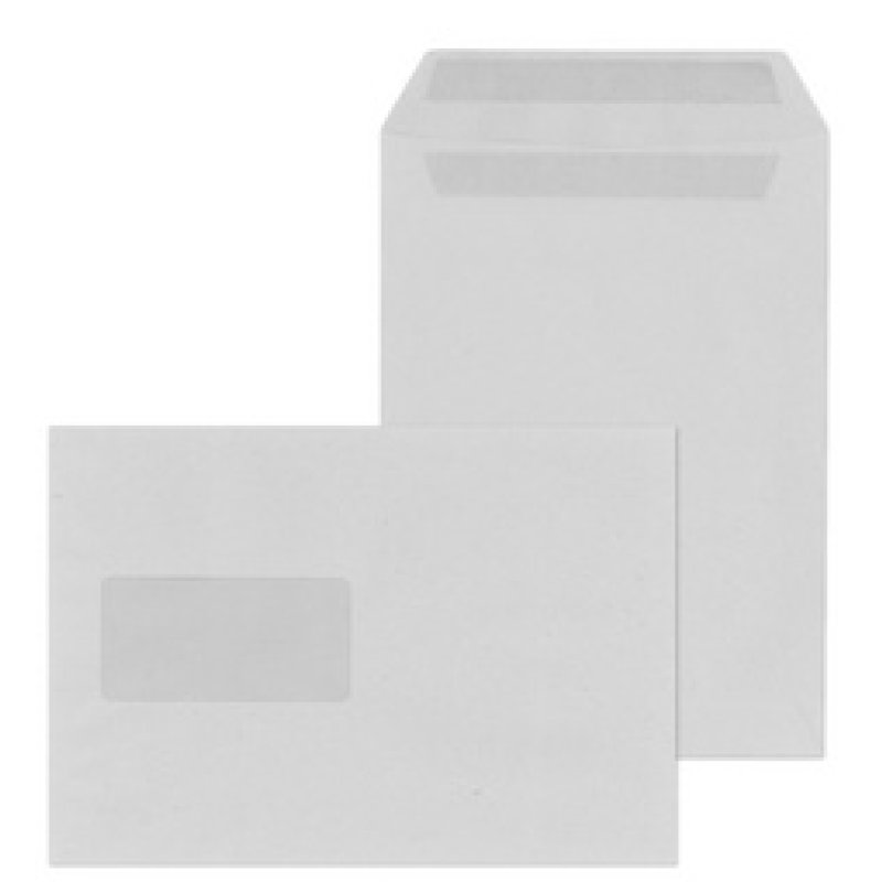 MAILmedia Versandtaschen C4 selbstklebend, mit Fenster links