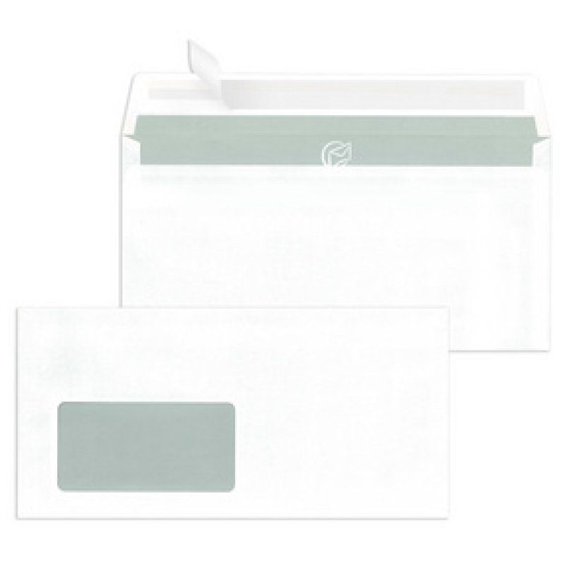 MAILmedia Briefumschläge DIN lang, haftklebend, mit Fenster