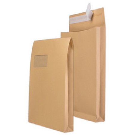 MAILmedia Faltenversandtasche C4, mit Fenster, weiß