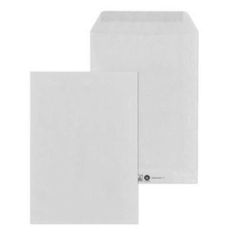 MAILmedia Pochettes d'expédition C5, collage humide, gris