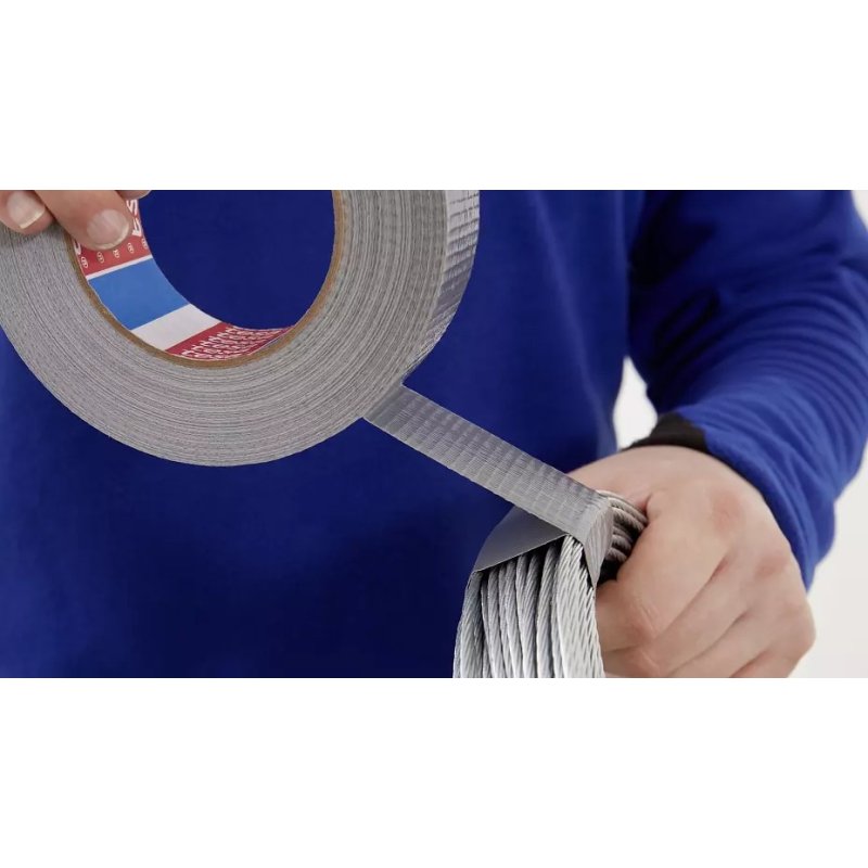 tesa Ruban toilé 4662, 48 mm x 50 m, argent mat