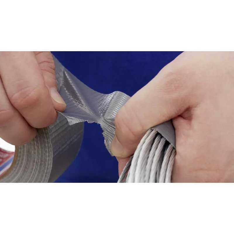 tesa Ruban toilé 4662, 48 mm x 50 m, argent mat