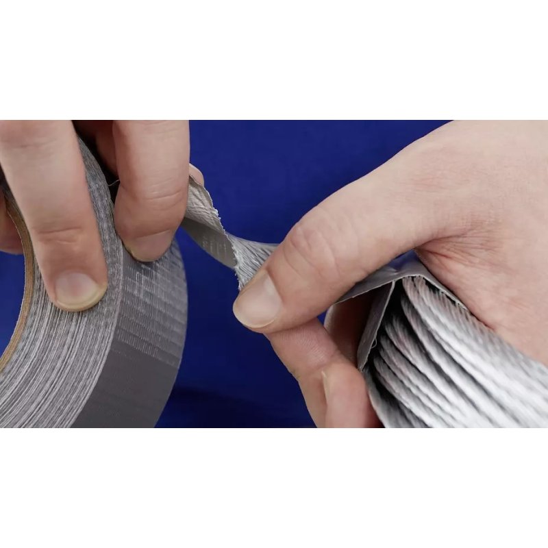 tesa Ruban toilé 4662, 48 mm x 50 m, argent mat