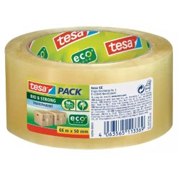tesapack Ruban adhésif d'emballage BIO & STRONG, 50mm x 66 m