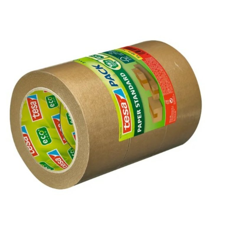 tesapack Ruban adhésif d'emballage PAPER ecoLogo, 38mm x 25m