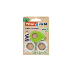 tesa Film ruban adhésif ECO & CRYSTAL dévidoir, blister