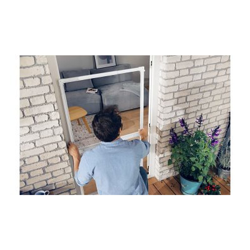 tesa Moustiquaire pour porte ALU FALT, blanc