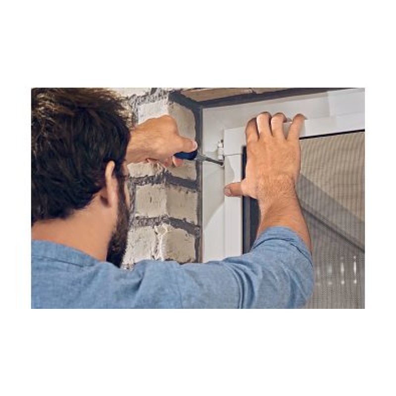 tesa Moustiquaire pour porte ALU FALT, blanc