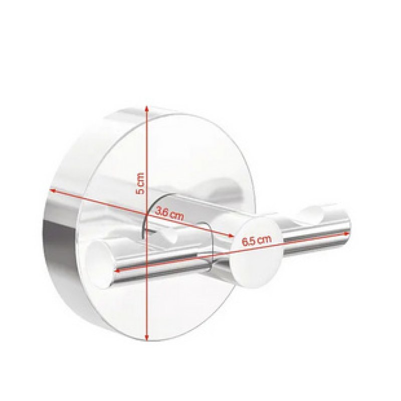 tesa Crochet double pour serviette SMOOZ, chromé