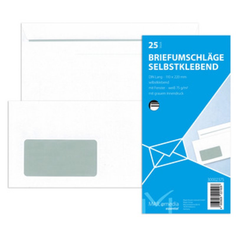 MAILmedia Briefumschlag Offset weiß, C6, mit Fenster