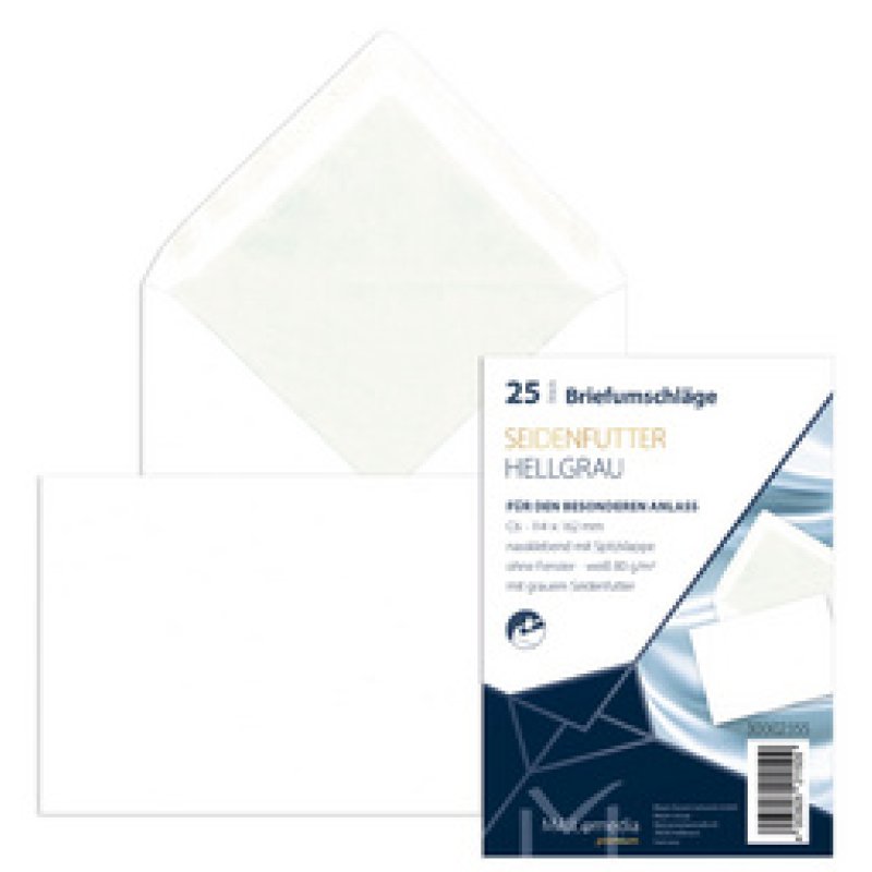 MAILmedia enveloppe Offset, avec doublure en soie, blanc