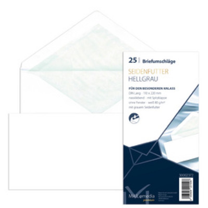 MAILmedia enveloppe Offset, avec doublure en soie, blanc