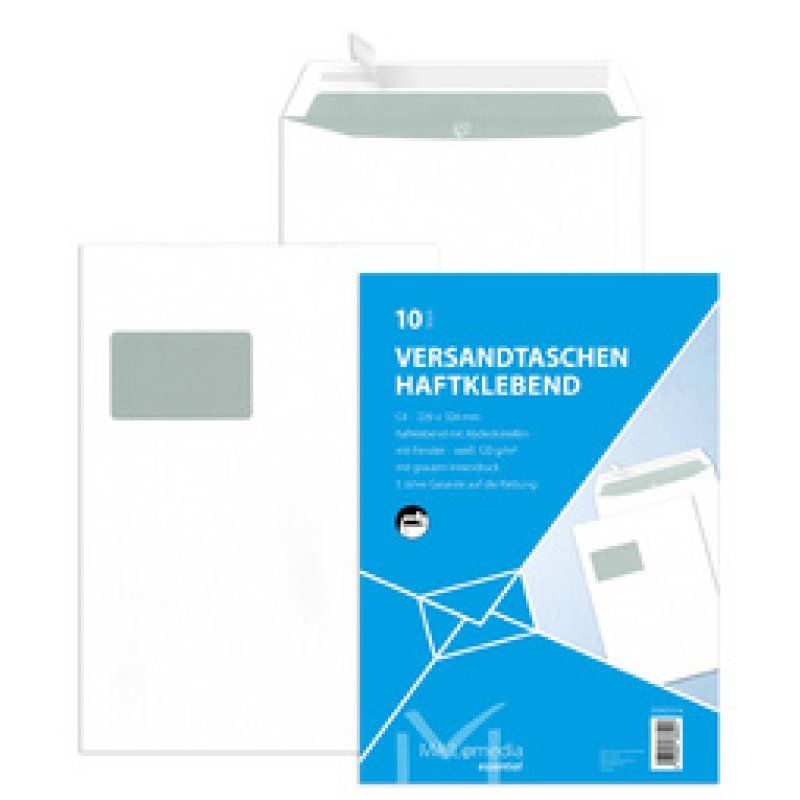 MAILmedia Versandtasche Offset weiß, C4, mit Fenster
