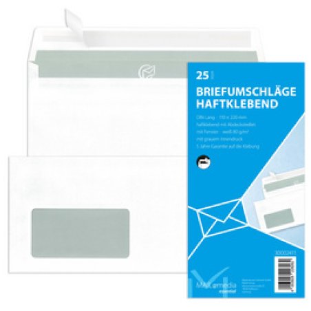 MAILmedia Briefumschlag Offset weiß, DIN Lang, mit Fenster